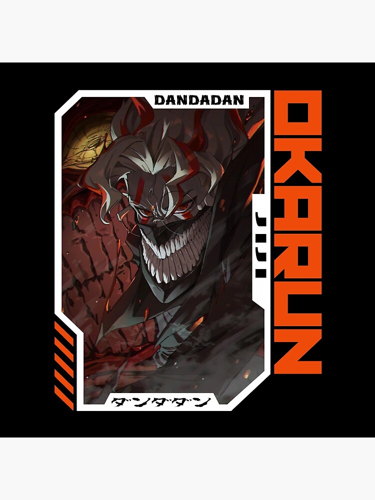 Okarun Dandadan Orange Text Throw Pillow - Image 2