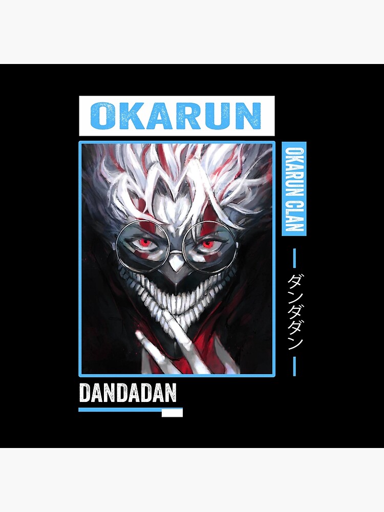 Okarun Dandadan Blue Text Tapestry - Image 2