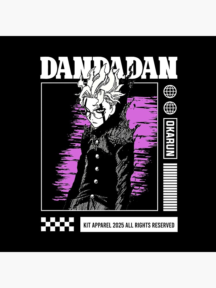 Okarun Dandadan Purple Background Tapestry - Image 2