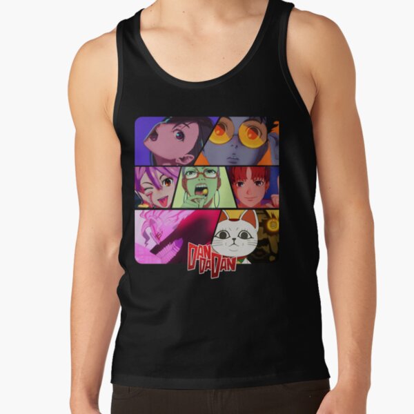 Funny Vintage Retro Cat Anime Character 90s Cute Tank Top