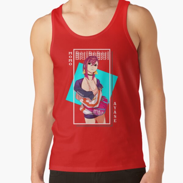 Momo Ayase Dandadan Blue Background Tank Top - Image 4