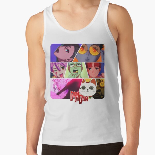 Funny Vintage Retro Cat Anime Character 90s Cute Tank Top - Image 2