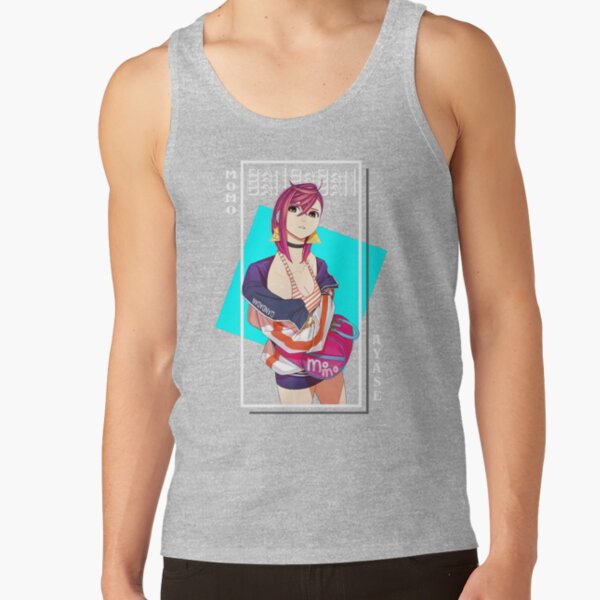 Momo Ayase Dandadan Blue Background Tank Top - Image 3
