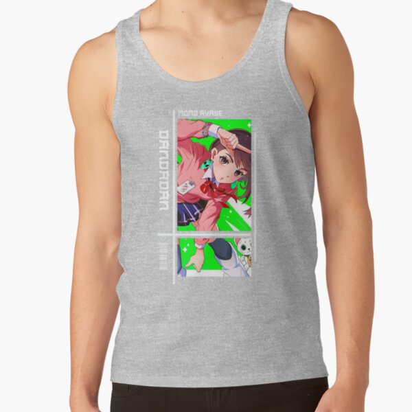 Momo Ayase Dandadan Green Background Tank Top - Image 3