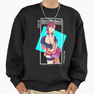 Momo Ayase Dandadan Blue Background Sweatshirt