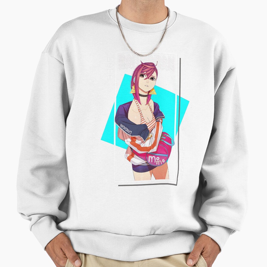Momo Ayase Dandadan Blue Background Sweatshirt - Image 2