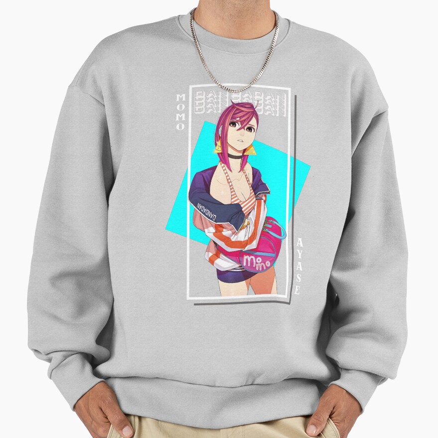 Momo Ayase Dandadan Blue Background Sweatshirt - Image 4