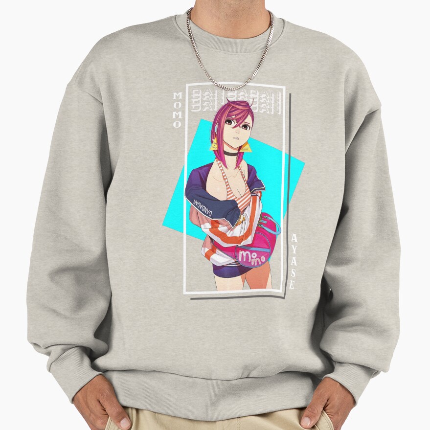 Momo Ayase Dandadan Blue Background Sweatshirt - Image 3