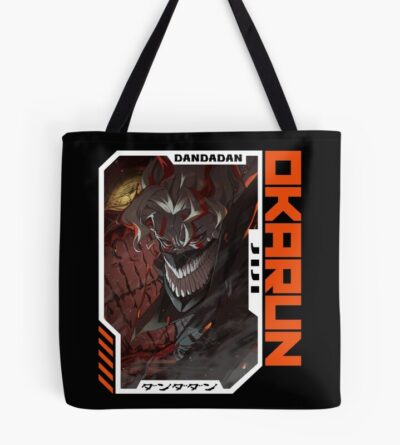 Okarun Dandadan Orange Text Tote Bag