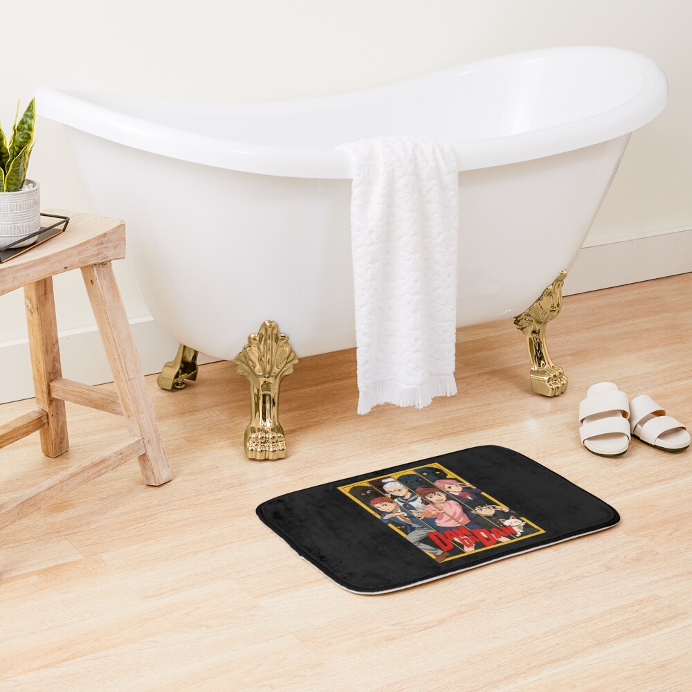 Cat Retro Cute Funny 90s Character Anime Vintage Bath Mat - Image 2