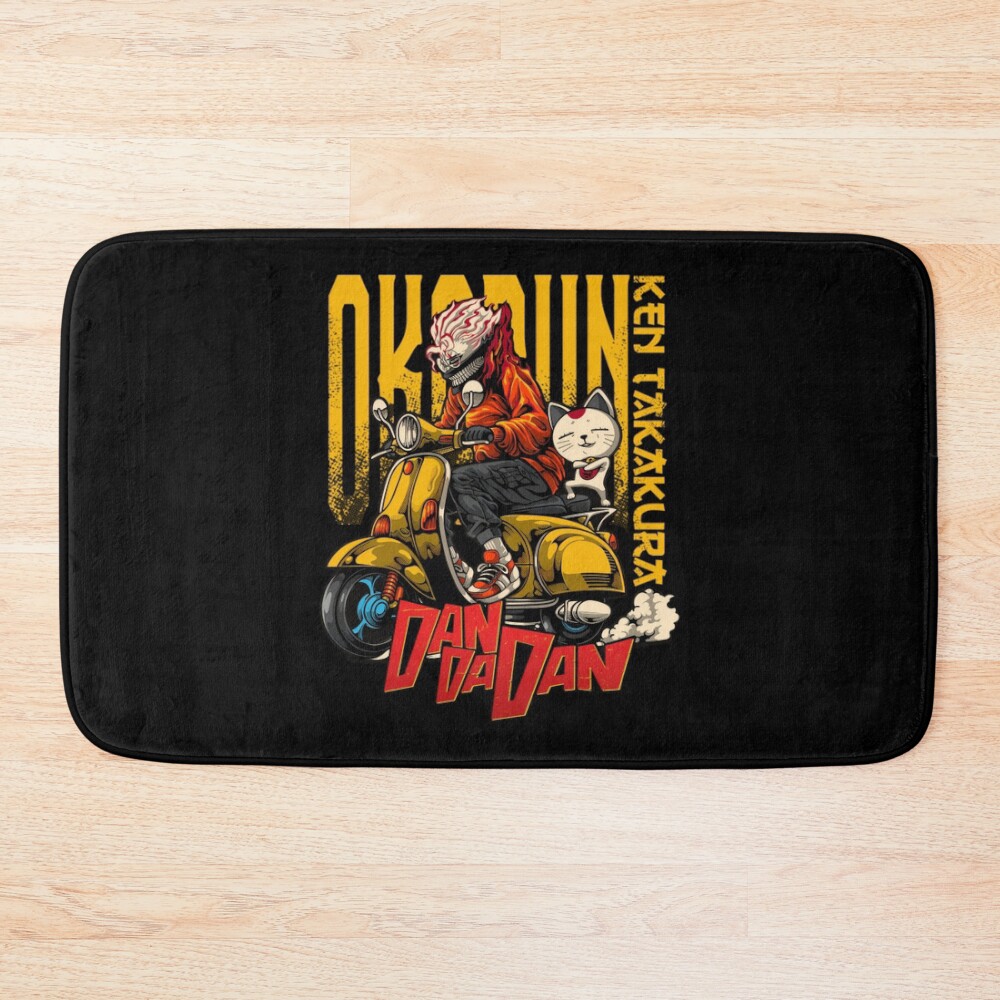 Vintage 90s Funny Retro Cat Cute Character Anime Bath Mat