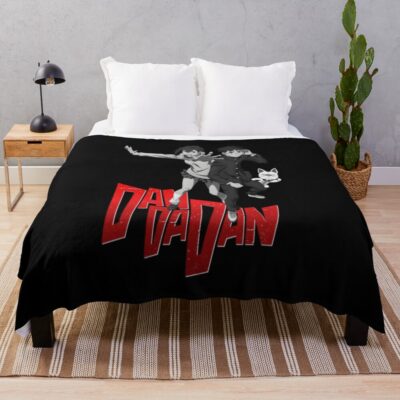 Cute Character Cat Anime Vintage Retro Funny 90s Throw Blanket