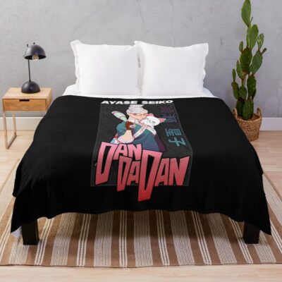 White Hair Girl Throw Blanket