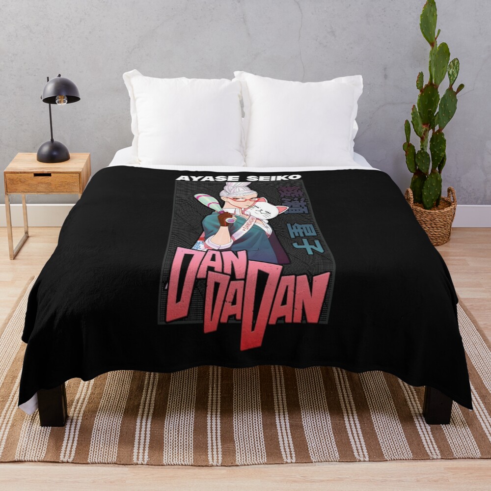 White Hair Girl Throw Blanket