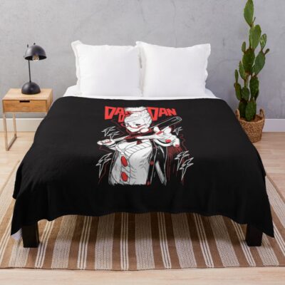 Ddn V2 01 Black White Throw Blanket