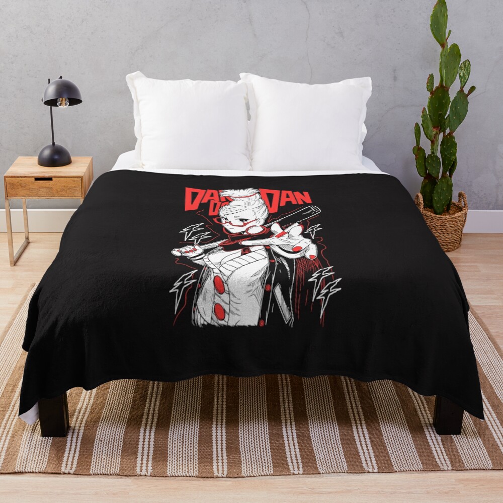 Ddn V2 01 Black White Throw Blanket