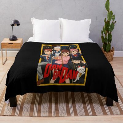 Cat Retro Cute Funny 90s Character Anime Vintage Throw Blanket