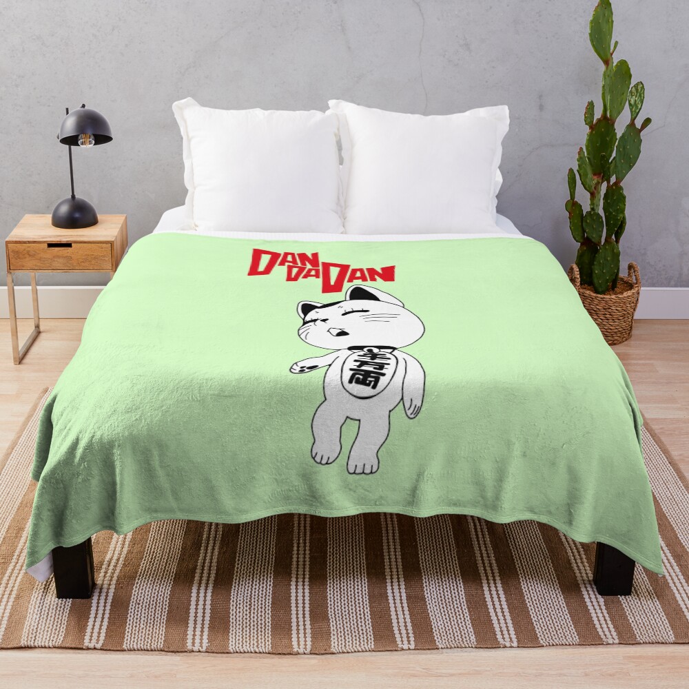Dan Da Dan Lucky Cat Throw Blanket