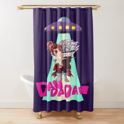 Momo And Okarun Shower Curtain
