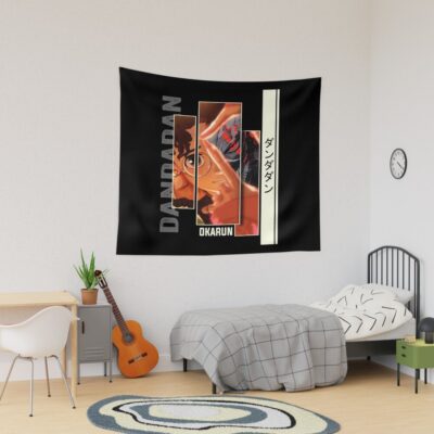 Okarun Dandadan Faces Tapestry