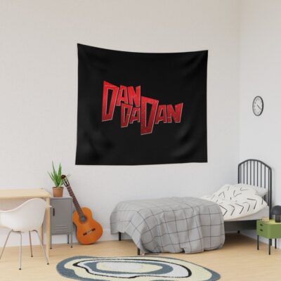 Dan Da Dan Red Logo Tapestry