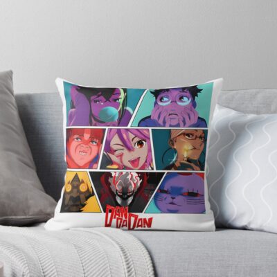 Cool Shonens Mangas Anime Dandadans For Kids For Boys Gift For Anime Fan Throw Pillow