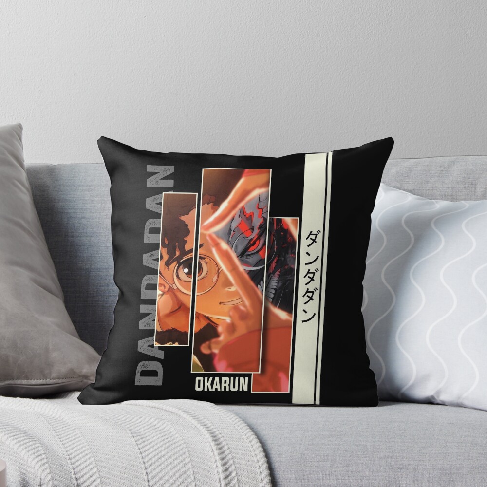 Okarun Dandadan Faces Throw Pillow