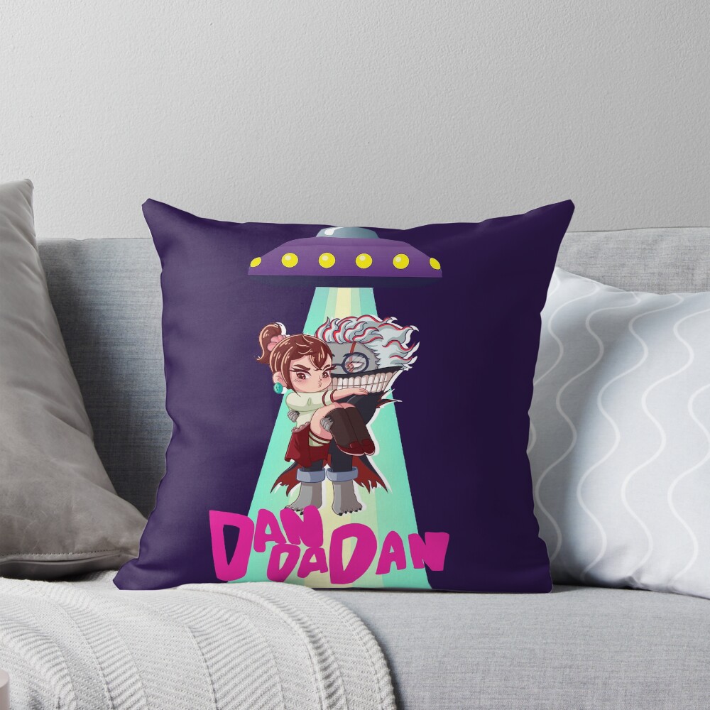 Momo And Okarun Throw Pillow