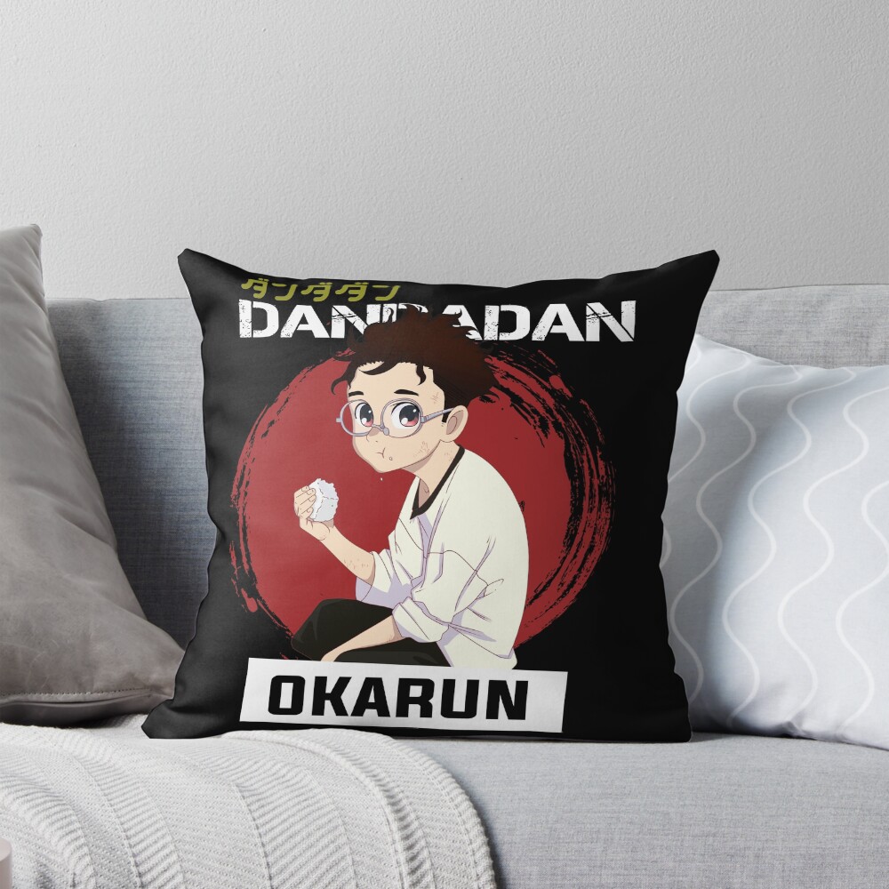 Okarun Dandadan Eatting Throw Pillow