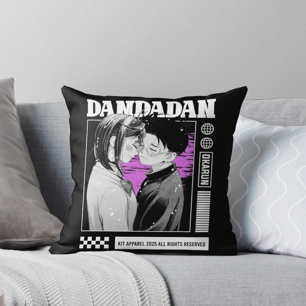 Okarun Momo Dandadan Throw Pillow