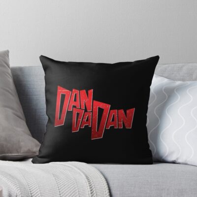 Dan Da Dan Red Logo Throw Pillow